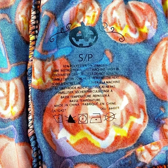 PUMPKIN PANTS-  Small - Orange and Black - Picture 4 of 5